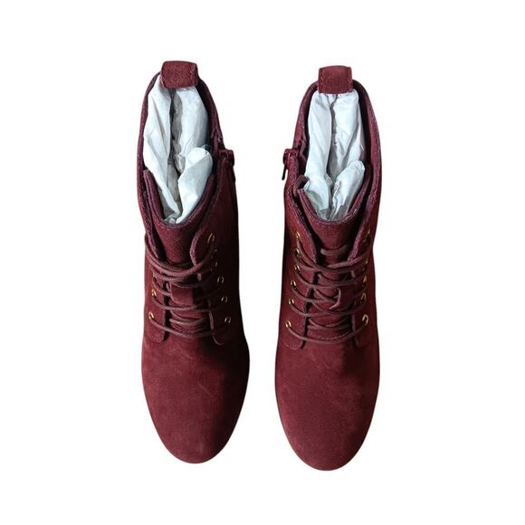 New with Tags Diba Stitch Fix Blake Suede Bootie Burgundy Wedge SZ 9 - Picture 11 of 13